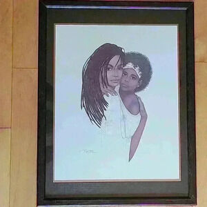 Mother and Daughter Framed Art Print